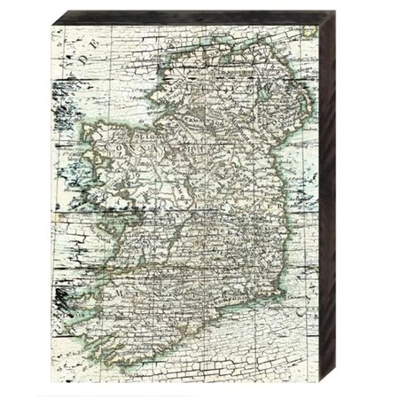 DESIGNOCRACY Map of Ireland Rustic Design Reclaimed Wood Wall Decor 85091IR08